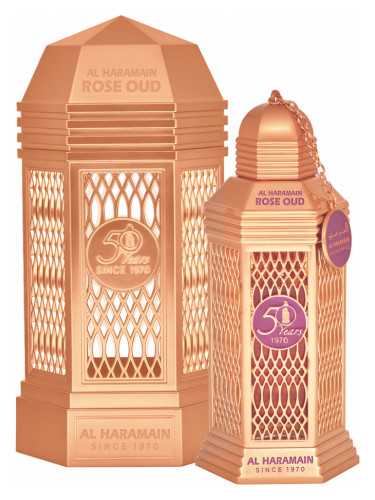 عطر ادکلن پنجاه یرز رز عود الحرامین پرفیومز - 50 Years Rose Oud Al Haramain Perfumes - بررسی، قیمت و خرید